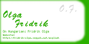 olga fridrik business card